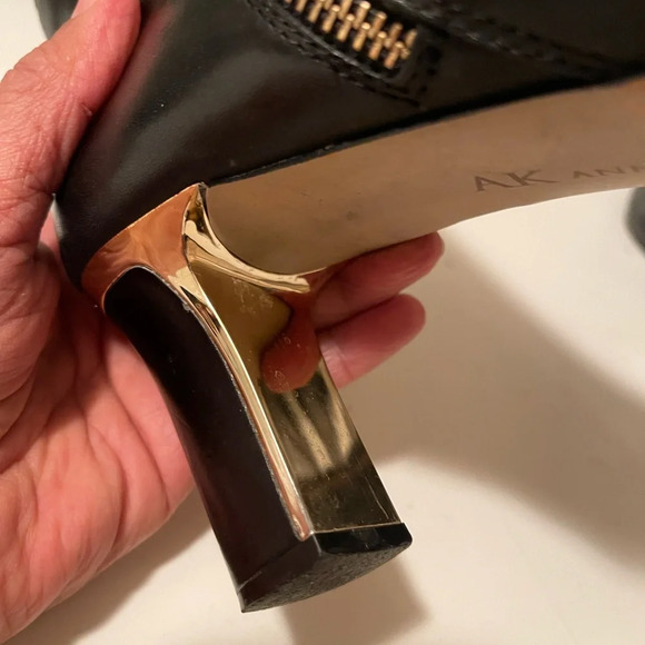 Anne Klein gorgeous boots with gold design heels - Picture 12 of 15